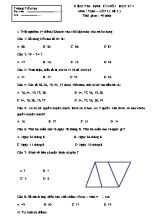 Đề kiểm tra định kì cuối học kì I môn Toán Lớp 2 (Chân trời sáng tạo) - Đề 3